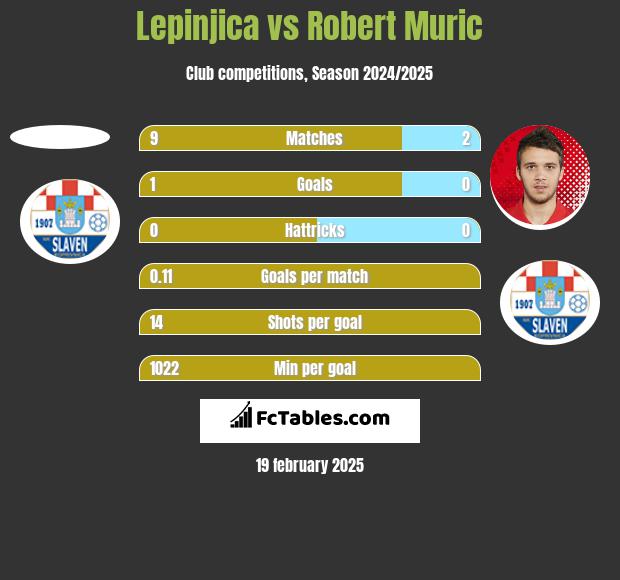 Lepinjica vs Robert Muric h2h player stats