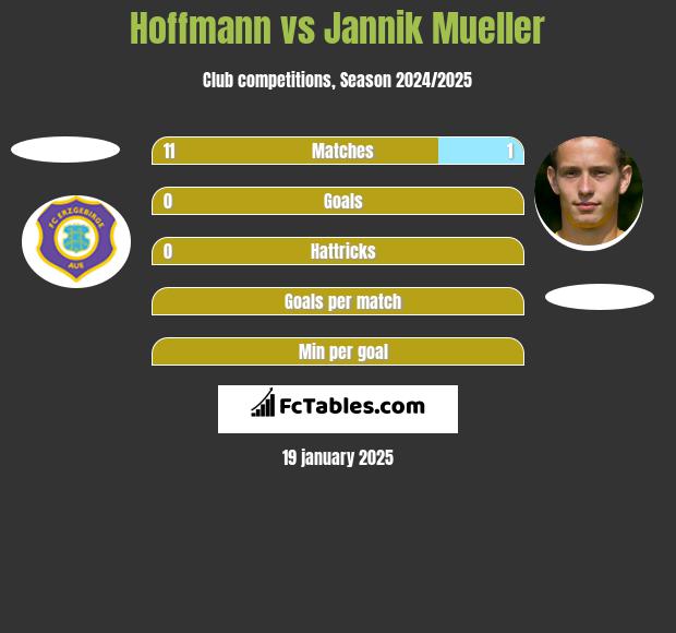 Hoffmann vs Jannik Mueller h2h player stats