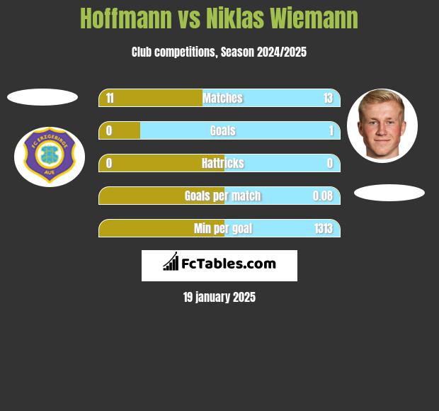 Hoffmann vs Niklas Wiemann h2h player stats