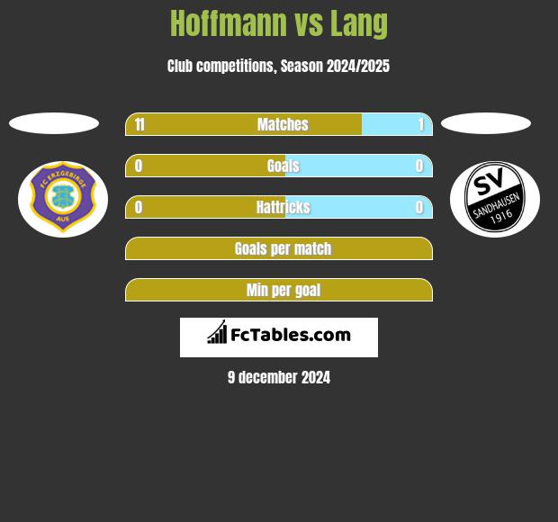 Hoffmann vs Lang h2h player stats