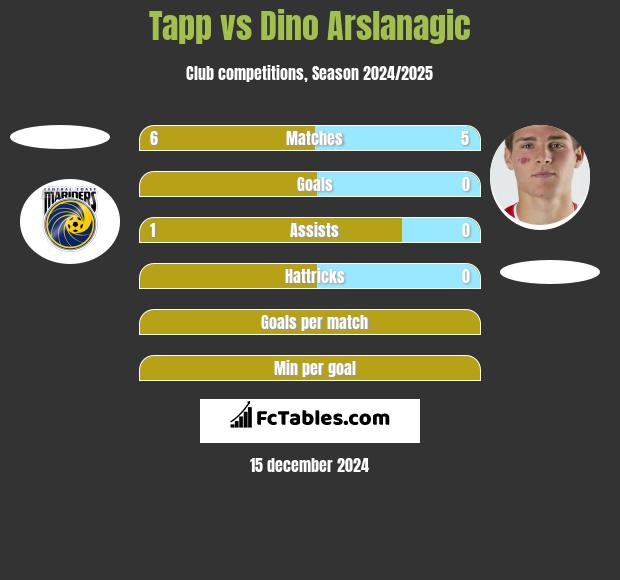 Tapp vs Dino Arslanagic h2h player stats