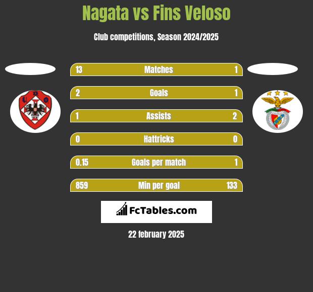 Nagata vs Fins Veloso h2h player stats