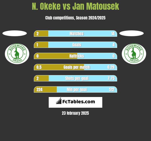 N. Okeke vs Jan Matousek h2h player stats