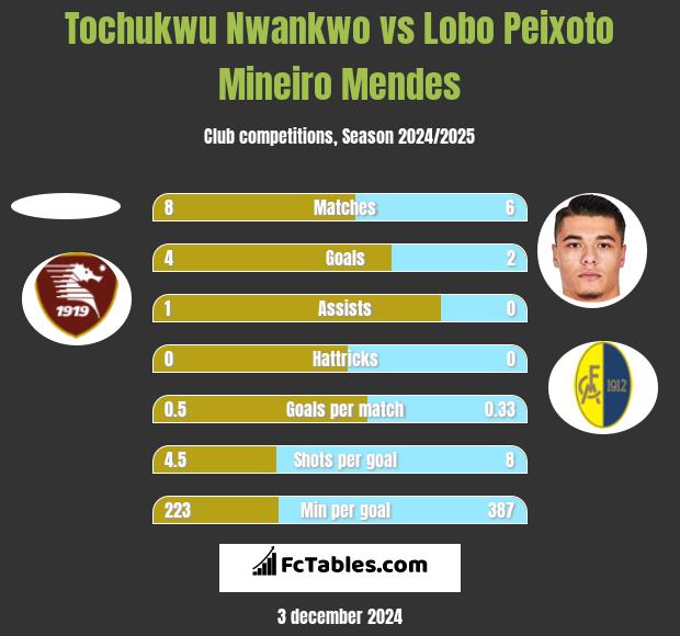 Tochukwu Nwankwo vs Lobo Peixoto Mineiro Mendes h2h player stats