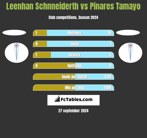 Leenhan Schnneiderth vs Pinares Tamayo h2h player stats