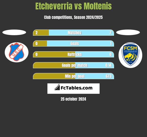 Etcheverria vs Moltenis h2h player stats