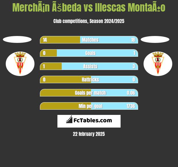 MerchÃ¡n Ãšbeda vs Illescas MontaÃ±o h2h player stats