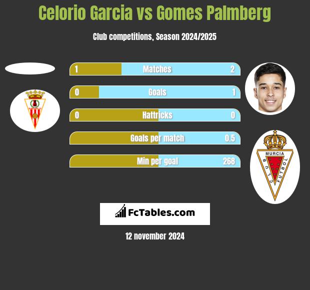 Celorio Garcia vs Gomes Palmberg h2h player stats