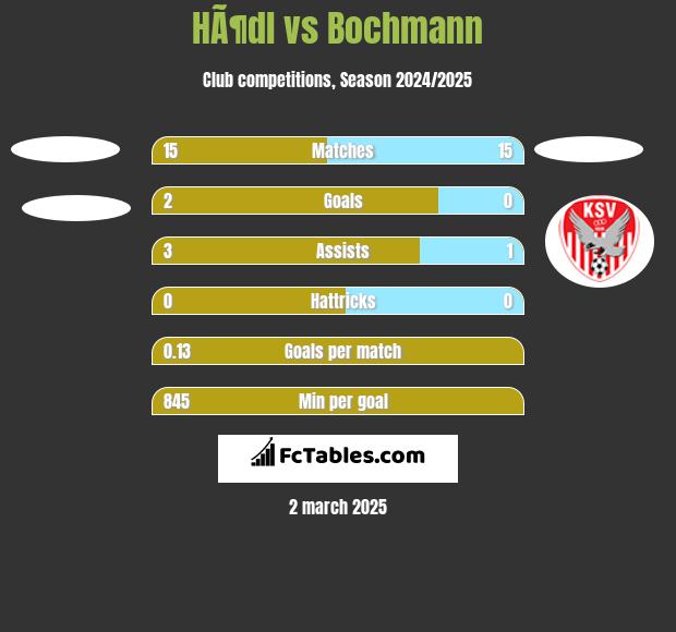 HÃ¶dl vs Bochmann h2h player stats