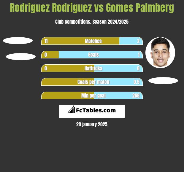 Rodriguez Rodriguez vs Gomes Palmberg h2h player stats