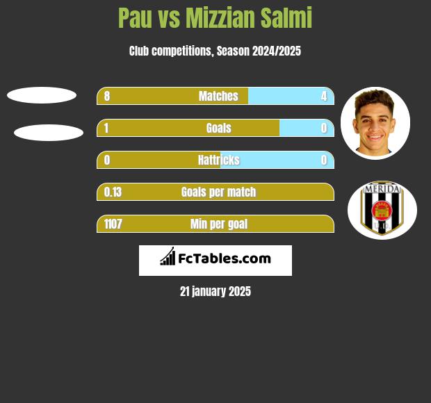 Pau vs Mizzian Salmi h2h player stats