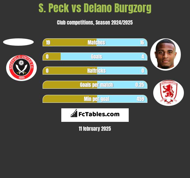 S. Peck vs Delano Burgzorg h2h player stats