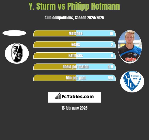 Y. Sturm vs Philipp Hofmann h2h player stats