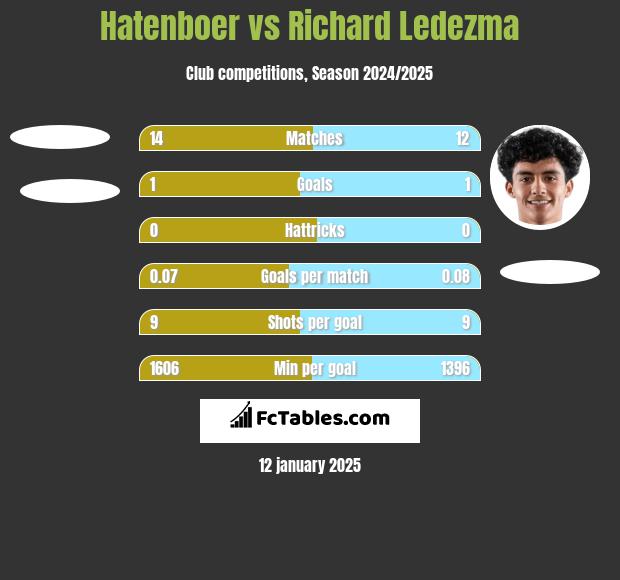 Hatenboer vs Richard Ledezma h2h player stats