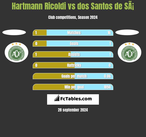 Hartmann Ricoldi vs dos Santos de SÃ¡ h2h player stats