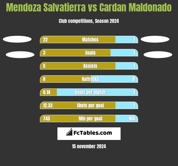 Mendoza Salvatierra vs Cardan Maldonado h2h player stats