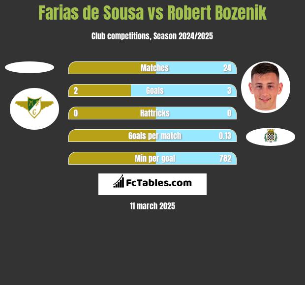 Farias de Sousa vs Robert Bozenik h2h player stats