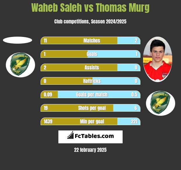 Waheb Saleh vs Thomas Murg h2h player stats