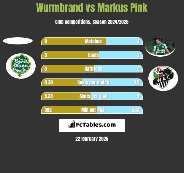 Wurmbrand vs Markus Pink h2h player stats