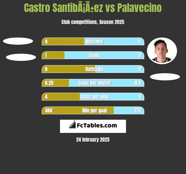 Castro SantibÃ¡Ã±ez vs Palavecino h2h player stats