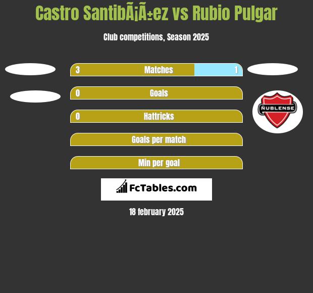 Castro SantibÃ¡Ã±ez vs Rubio Pulgar h2h player stats