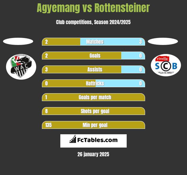 Agyemang vs Rottensteiner h2h player stats