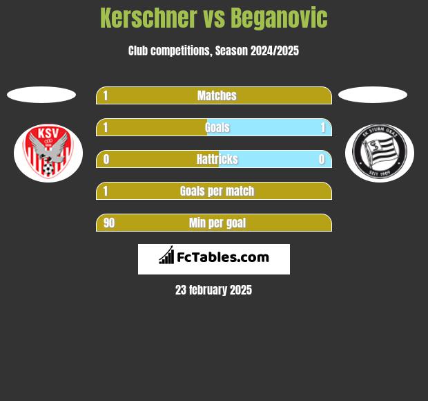 Kerschner vs Beganovic h2h player stats