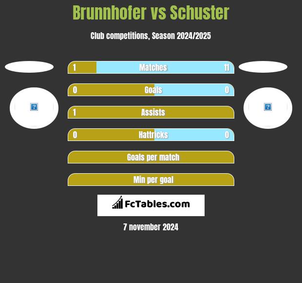 Brunnhofer vs Schuster h2h player stats