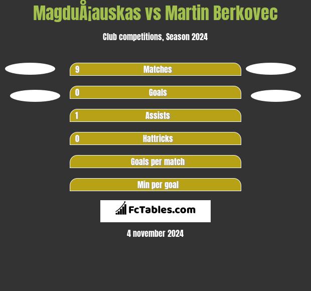 MagduÅ¡auskas vs Martin Berkovec h2h player stats