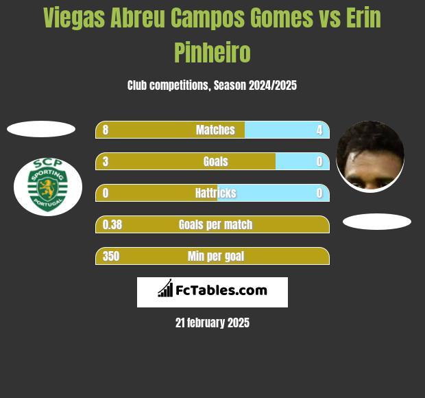 Viegas Abreu Campos Gomes vs Erin Pinheiro h2h player stats