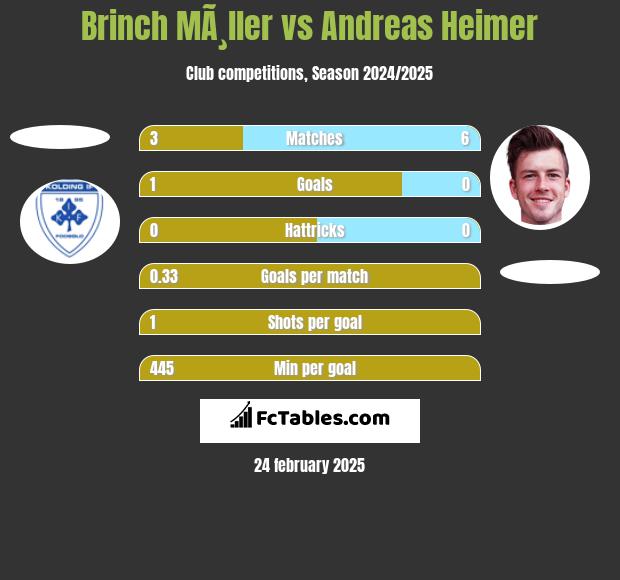 Brinch MÃ¸ller vs Andreas Heimer h2h player stats