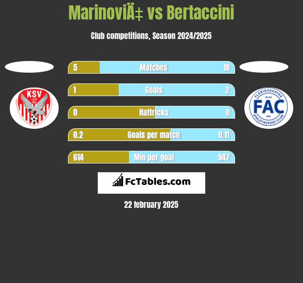 MarinoviÄ‡ vs Bertaccini h2h player stats