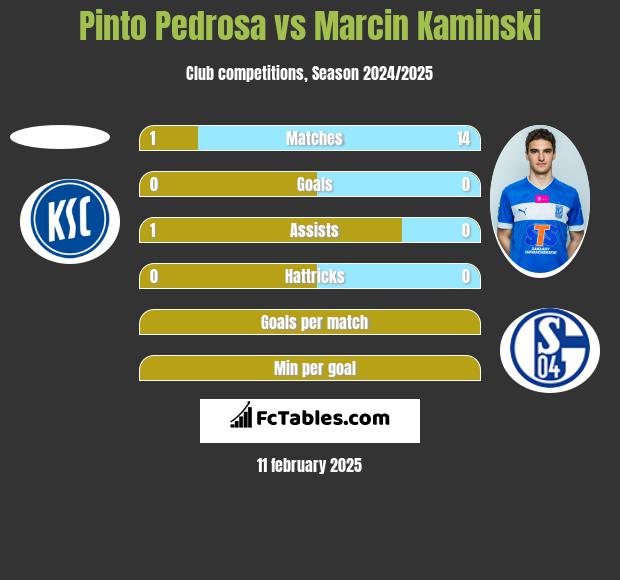 Pinto Pedrosa vs Marcin Kaminski h2h player stats