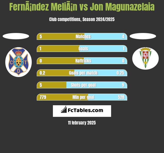 FernÃ¡ndez MeliÃ¡n vs Jon Magunazelaia h2h player stats