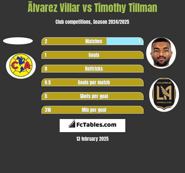 Ãlvarez Villar vs Timothy Tillman h2h player stats