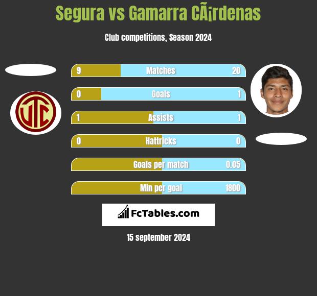 Segura vs Gamarra CÃ¡rdenas h2h player stats