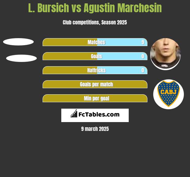 L. Bursich vs Agustin Marchesin h2h player stats