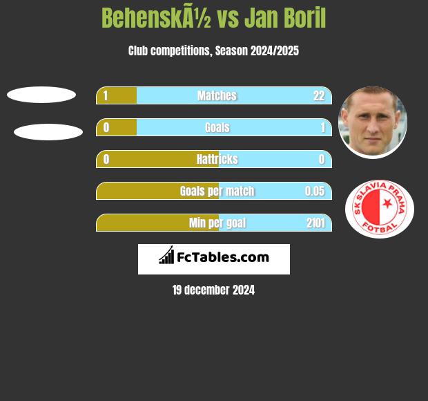 BehenskÃ½ vs Jan Boril h2h player stats