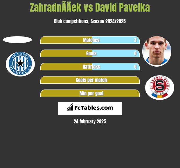 ZahradnÃ­Äek vs David Pavelka h2h player stats