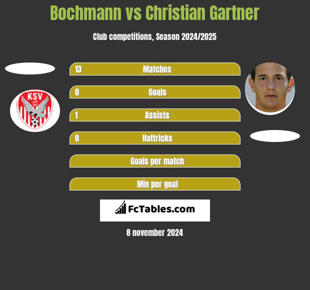 Bochmann vs Christian Gartner h2h player stats