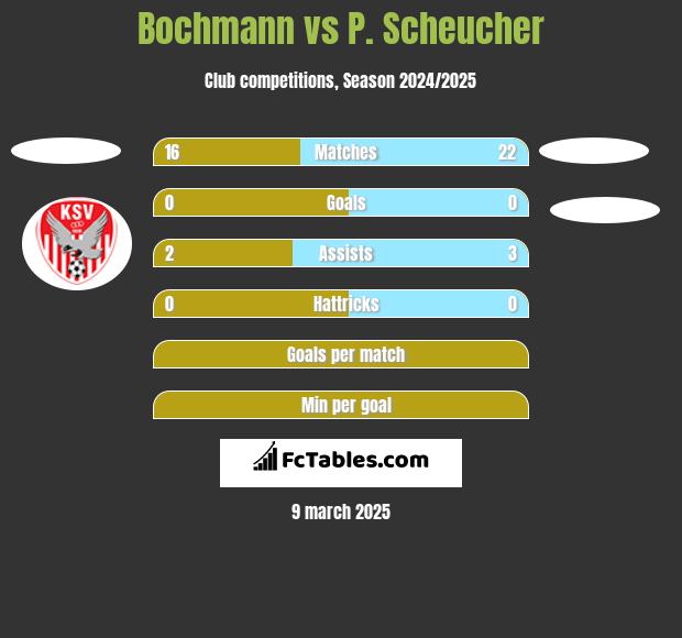 Bochmann vs P. Scheucher h2h player stats