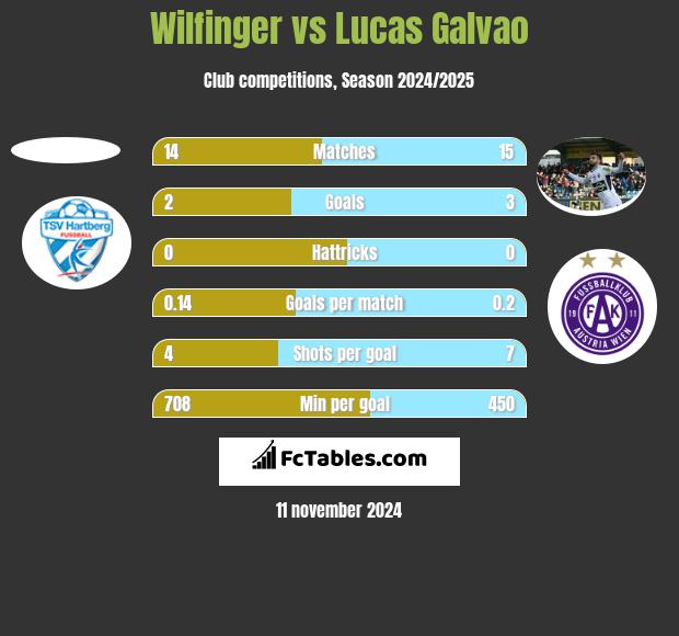 Wilfinger vs Lucas Galvao h2h player stats