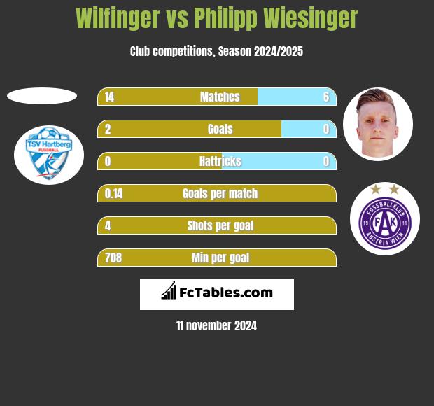 Wilfinger vs Philipp Wiesinger h2h player stats