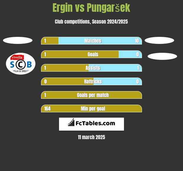 Ergin vs Pungaršek h2h player stats