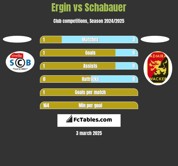 Ergin vs Schabauer h2h player stats