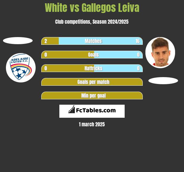 White vs Gallegos Leiva h2h player stats