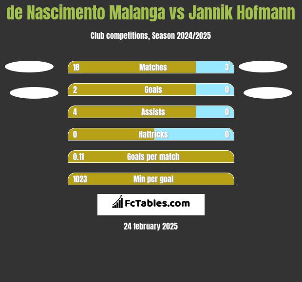 de Nascimento Malanga vs Jannik Hofmann h2h player stats