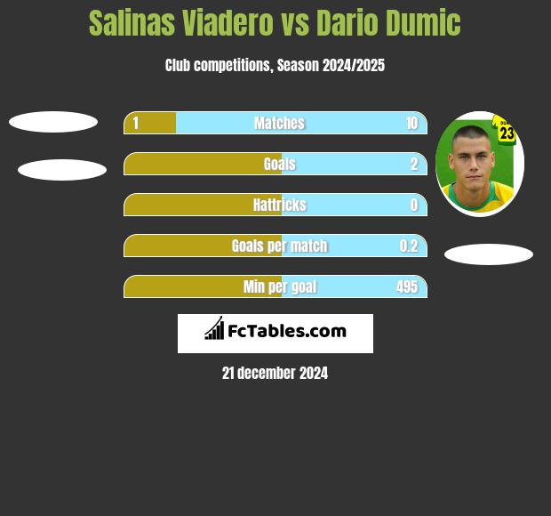 Salinas Viadero vs Dario Dumic h2h player stats