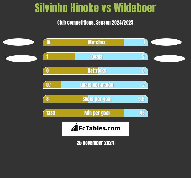 Silvinho Hinoke vs Wildeboer h2h player stats