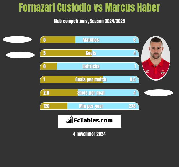 Fornazari Custodio vs Marcus Haber h2h player stats